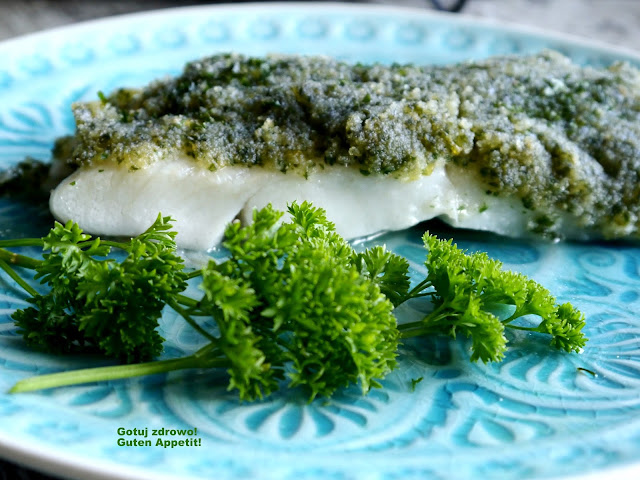 Halibut z pietruszkowo - cytrynową panierką