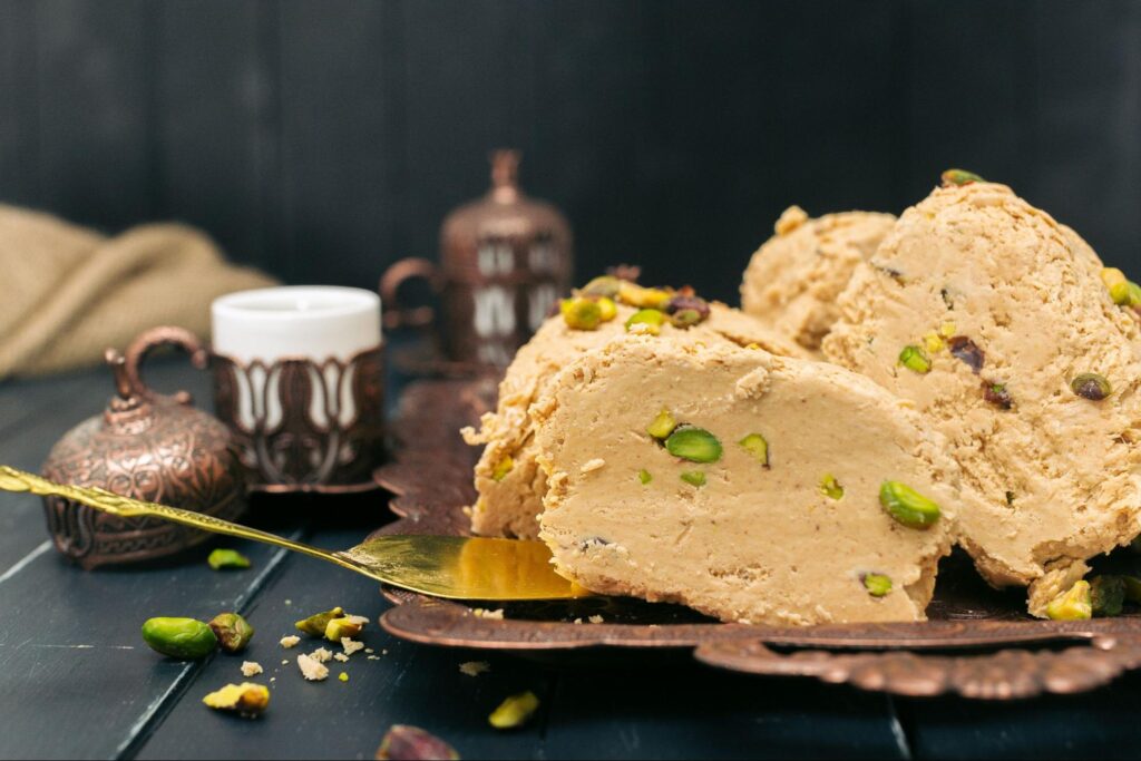 turecka chałwa z dodatkiem pistacji